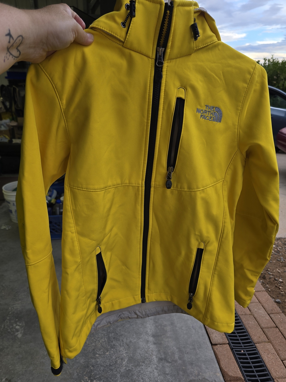The North Face Women's Yellow Softshell Jacket Flashlight Series